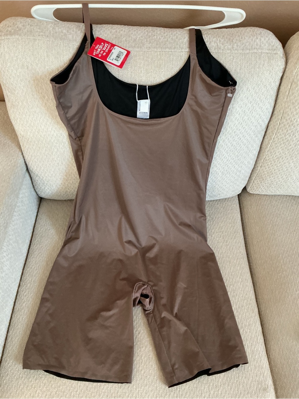 NWT Spanx Two-Timing Open Bust Mid-Thigh Bodysuit Reversible